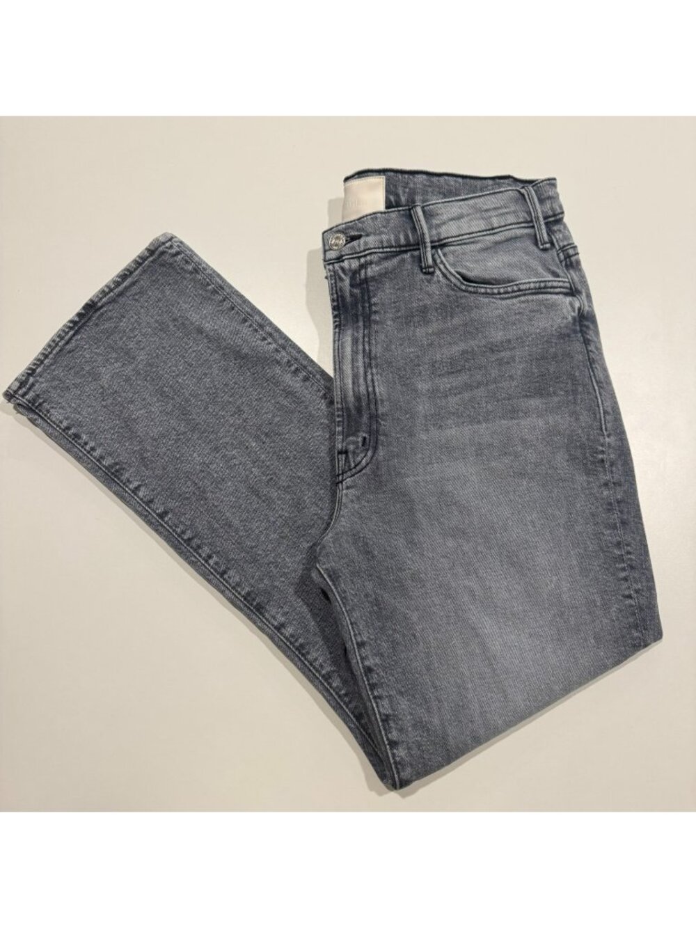 Mother Superior The Hustler Ankle High Rise Flare Jeans in Drawing A Blank 32